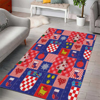 Croatia Christmas Patchwork Area Rug - Wonder Print Shop