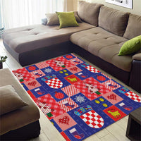 Croatia Christmas Patchwork Area Rug - Wonder Print Shop