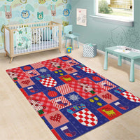 Croatia Christmas Patchwork Area Rug - Wonder Print Shop