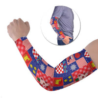 Croatia Christmas Patchwork Arm Sleeves - Wonder Print Shop
