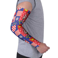 Croatia Christmas Patchwork Arm Sleeves - Wonder Print Shop