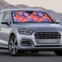 Croatia Christmas Patchwork Auto Sun Shade - Wonder Print Shop