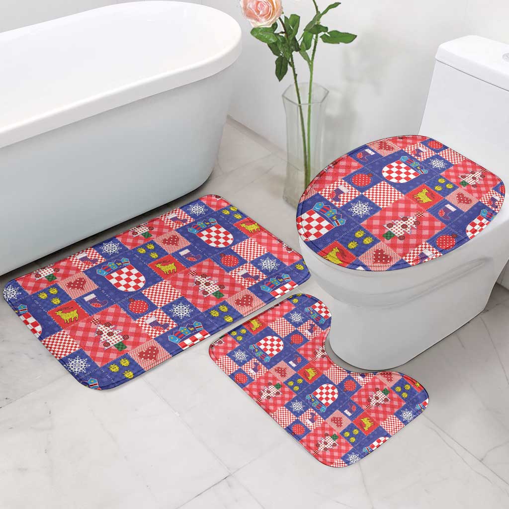 Croatia Christmas Patchwork Bathroom Set - Wonder Print Shop