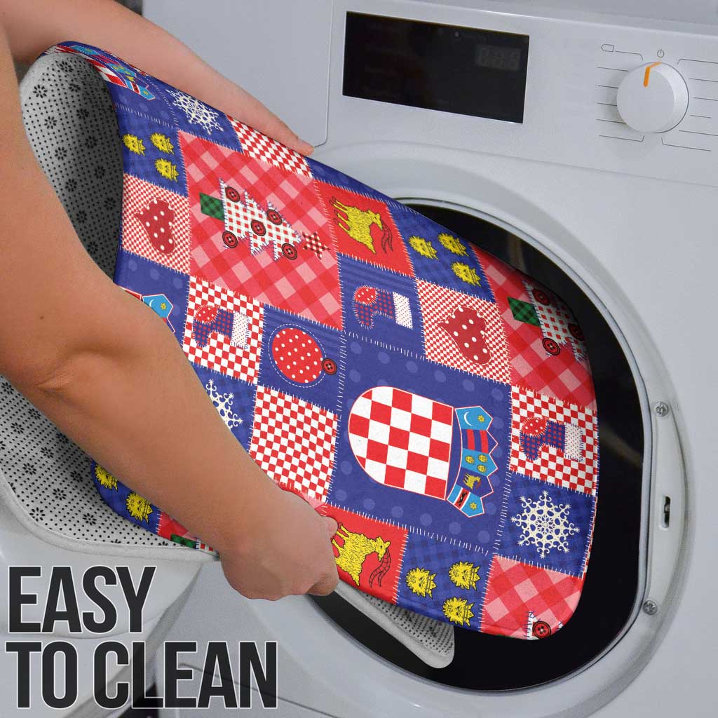 Croatia Christmas Patchwork Bathroom Set - Wonder Print Shop