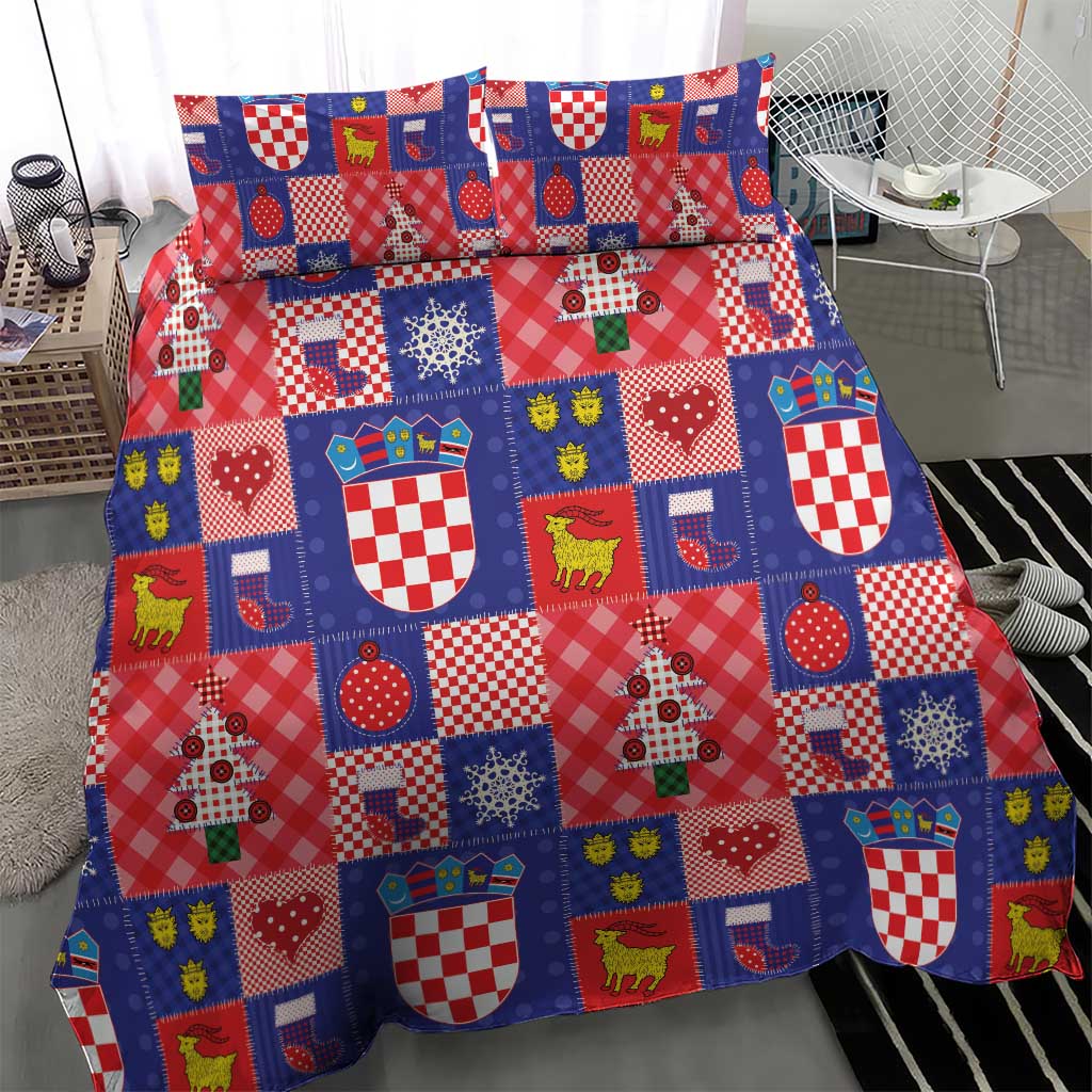 Croatia Christmas Patchwork Bedding Set - Wonder Print Shop