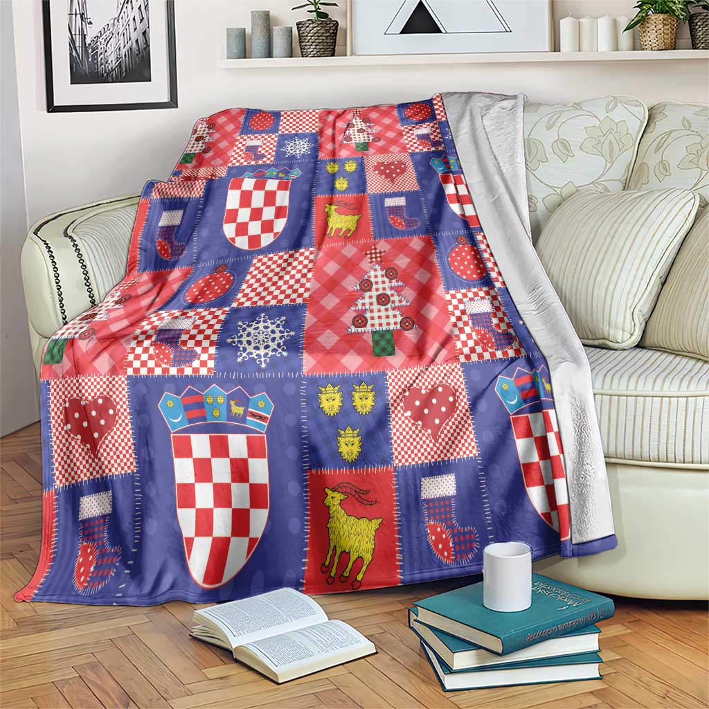 Croatia Christmas Patchwork Blanket - Wonder Print Shop