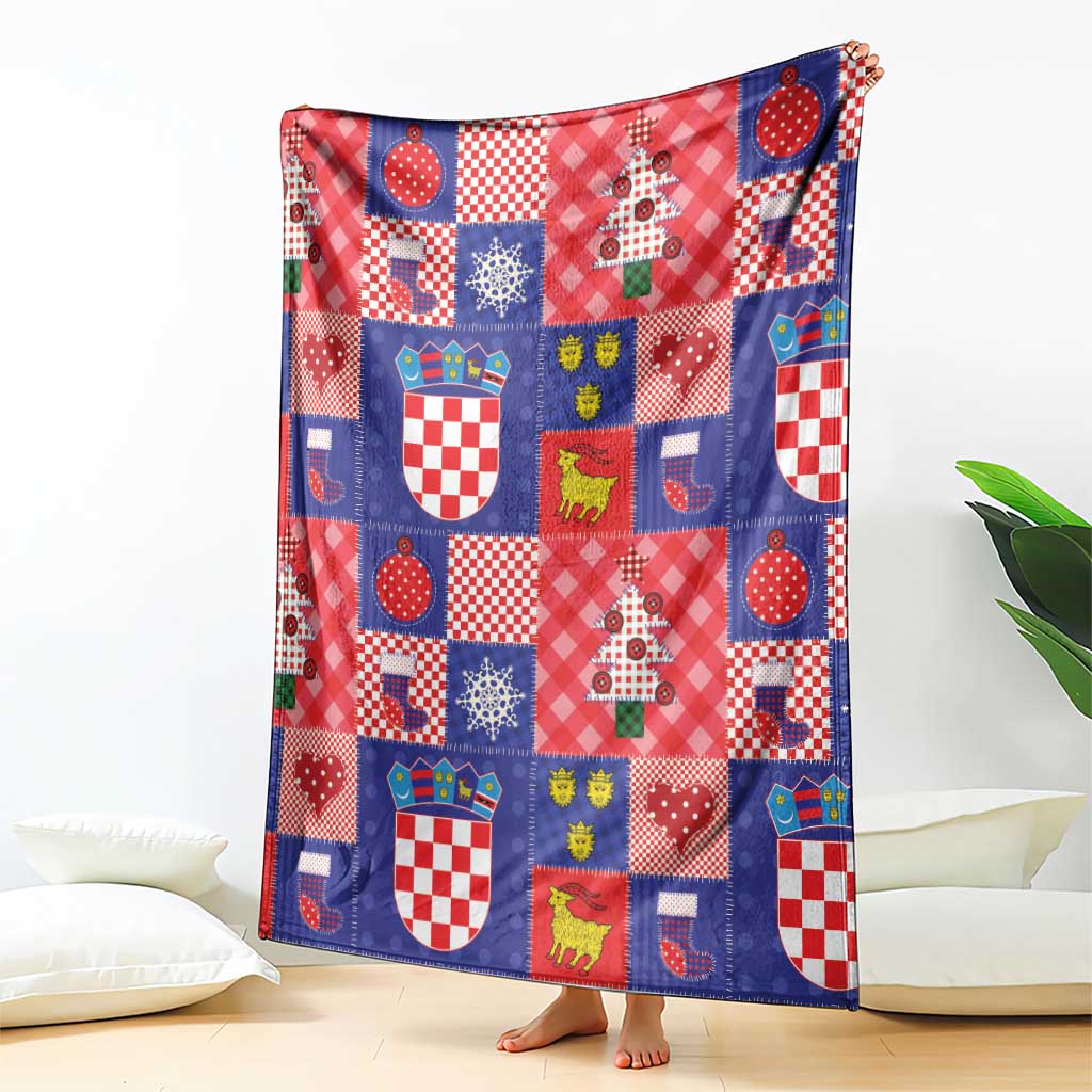 Croatia Christmas Patchwork Blanket - Wonder Print Shop