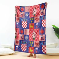 Croatia Christmas Patchwork Blanket - Wonder Print Shop