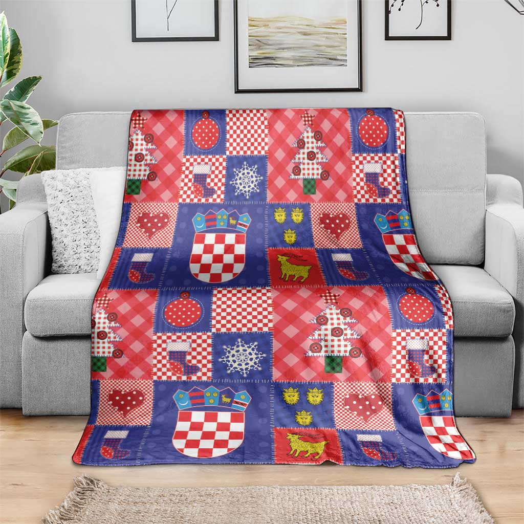 Croatia Christmas Patchwork Blanket - Wonder Print Shop
