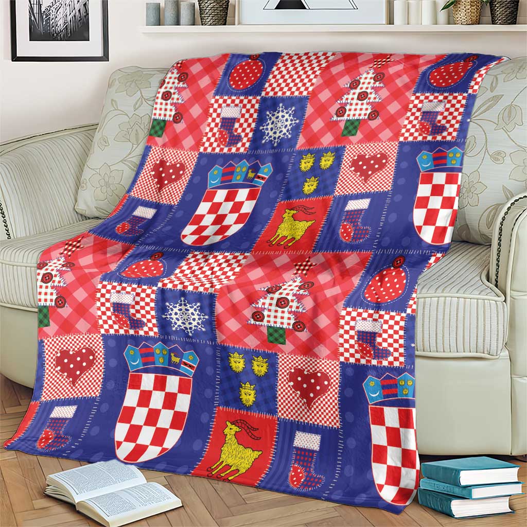 Croatia Christmas Patchwork Blanket - Wonder Print Shop