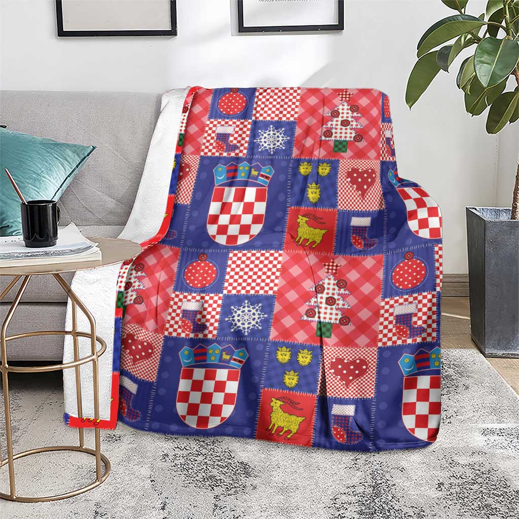 Croatia Christmas Patchwork Blanket - Wonder Print Shop
