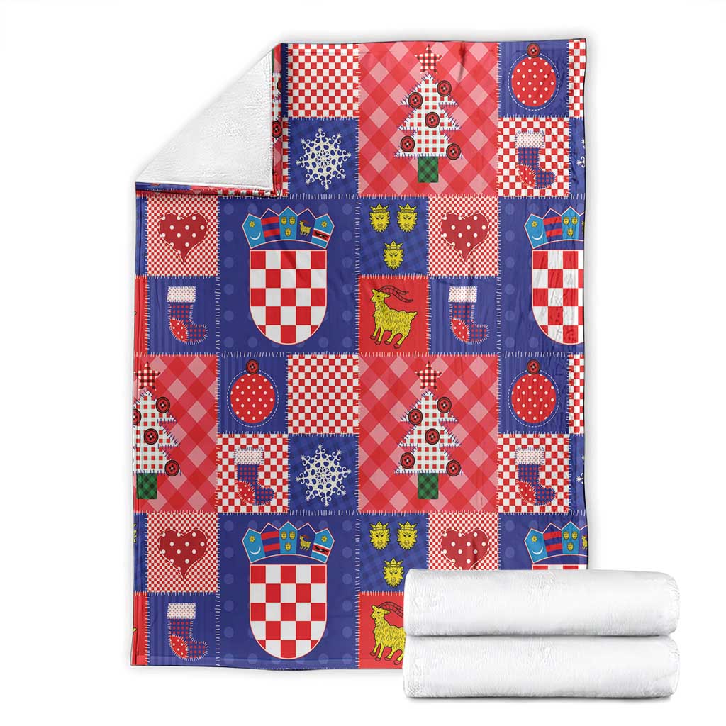 Croatia Christmas Patchwork Blanket - Wonder Print Shop