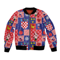 Croatia Christmas Patchwork Bomber Jacket - Wonder Print Shop
