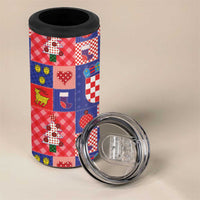 Croatia Christmas Patchwork 4 in 1 Can Cooler Tumbler - Wonder Print Shop