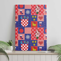 Croatia Christmas Patchwork Canvas Wall Art - Wonder Print Shop
