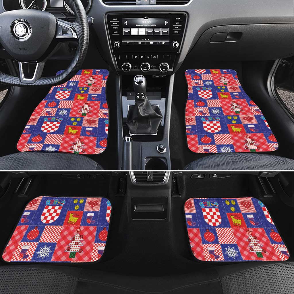 Croatia Christmas Patchwork Car Mats - Wonder Print Shop