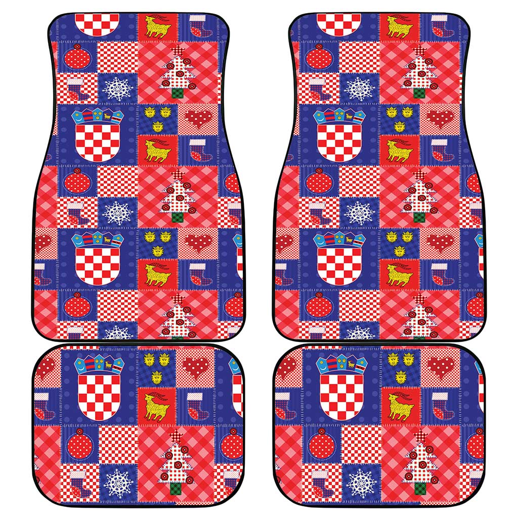 Croatia Christmas Patchwork Car Mats - Wonder Print Shop