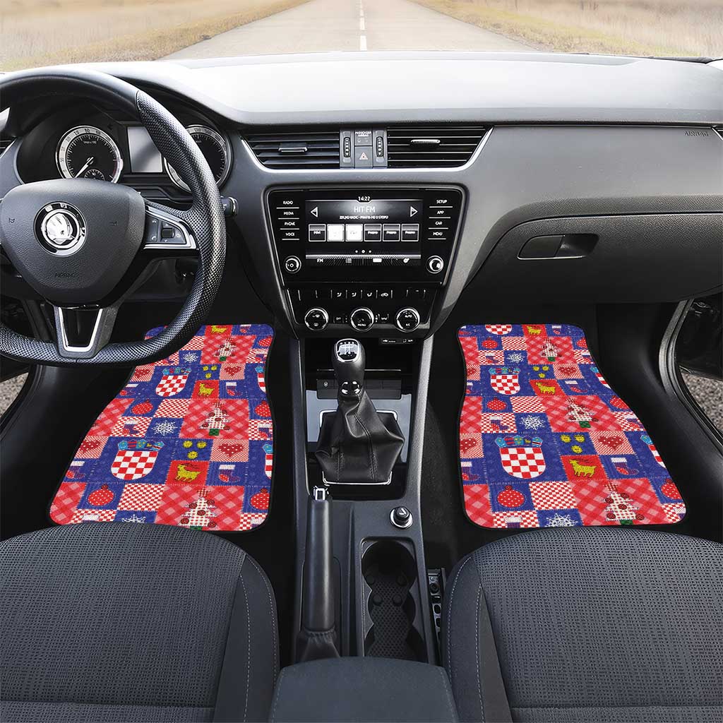 Croatia Christmas Patchwork Car Mats - Wonder Print Shop