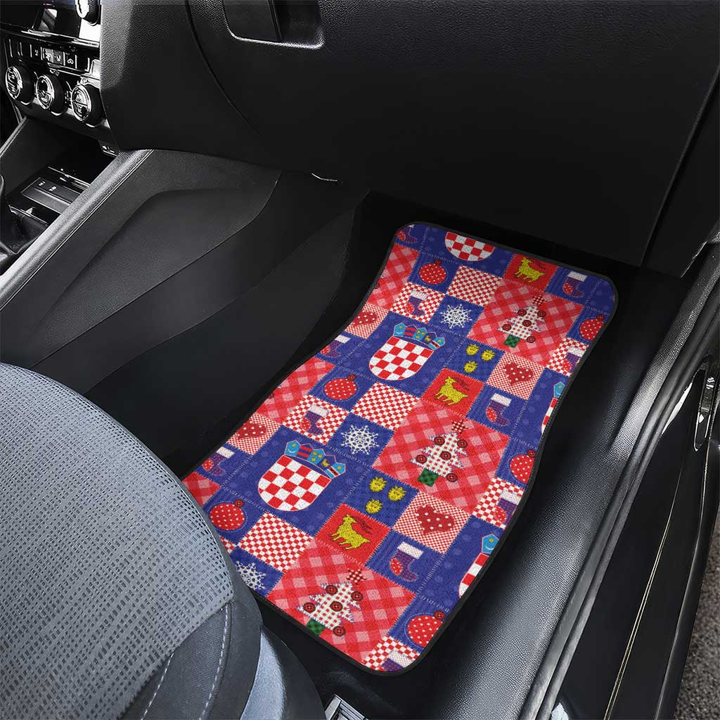 Croatia Christmas Patchwork Car Mats - Wonder Print Shop