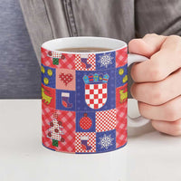 Croatia Christmas Patchwork Ceramic Mug - Wonder Print Shop