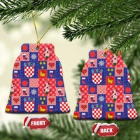 Croatia Christmas Patchwork Ceramic Ornament - Wonder Print Shop