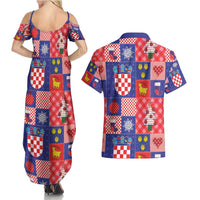 Croatia Christmas Patchwork Couples Matching Summer Maxi Dress and Hawaiian Shirt - Wonder Print Shop
