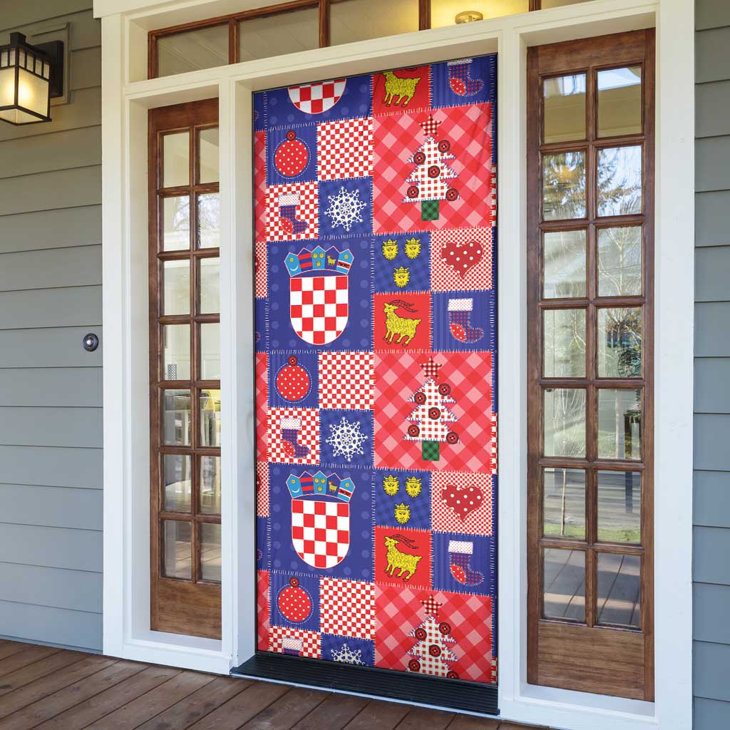Croatia Christmas Patchwork Door Cover - Wonder Print Shop