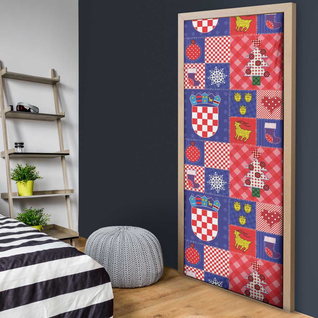 Croatia Christmas Patchwork Door Cover - Wonder Print Shop