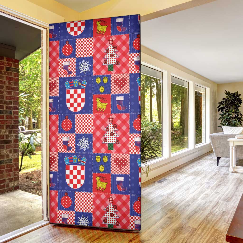Croatia Christmas Patchwork Door Cover - Wonder Print Shop