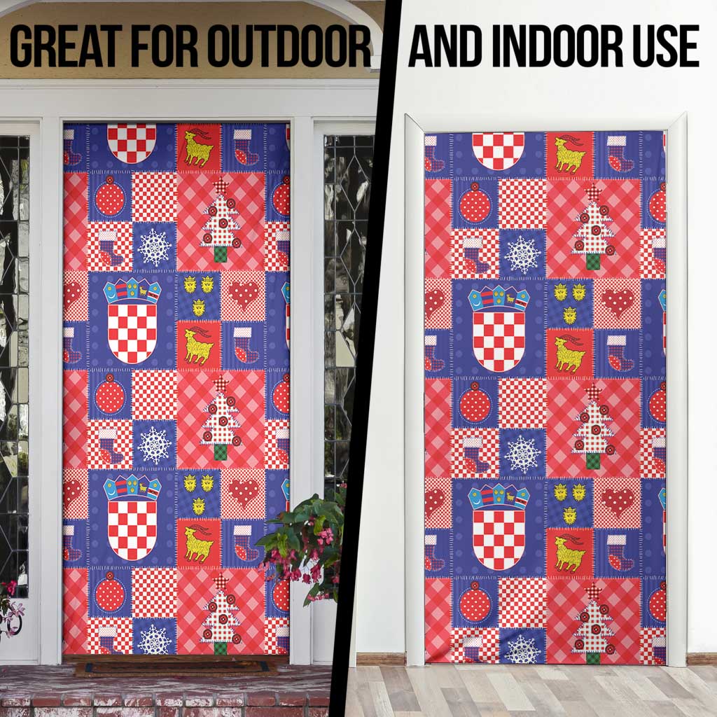 Croatia Christmas Patchwork Door Cover - Wonder Print Shop