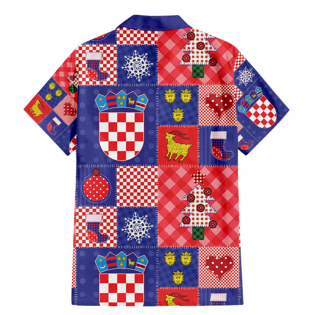 Croatia Christmas Patchwork Family Matching Mermaid Dress and Hawaiian Shirt - Wonder Print Shop