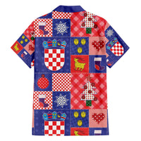 Croatia Christmas Patchwork Family Matching Off The Shoulder Long Sleeve Dress and Hawaiian Shirt - Wonder Print Shop