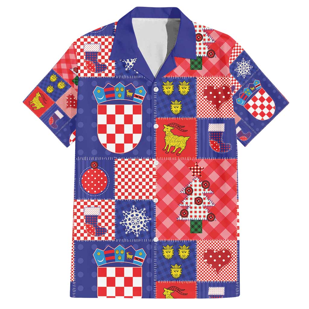 Croatia Christmas Patchwork Family Matching Summer Maxi Dress and Hawaiian Shirt - Wonder Print Shop
