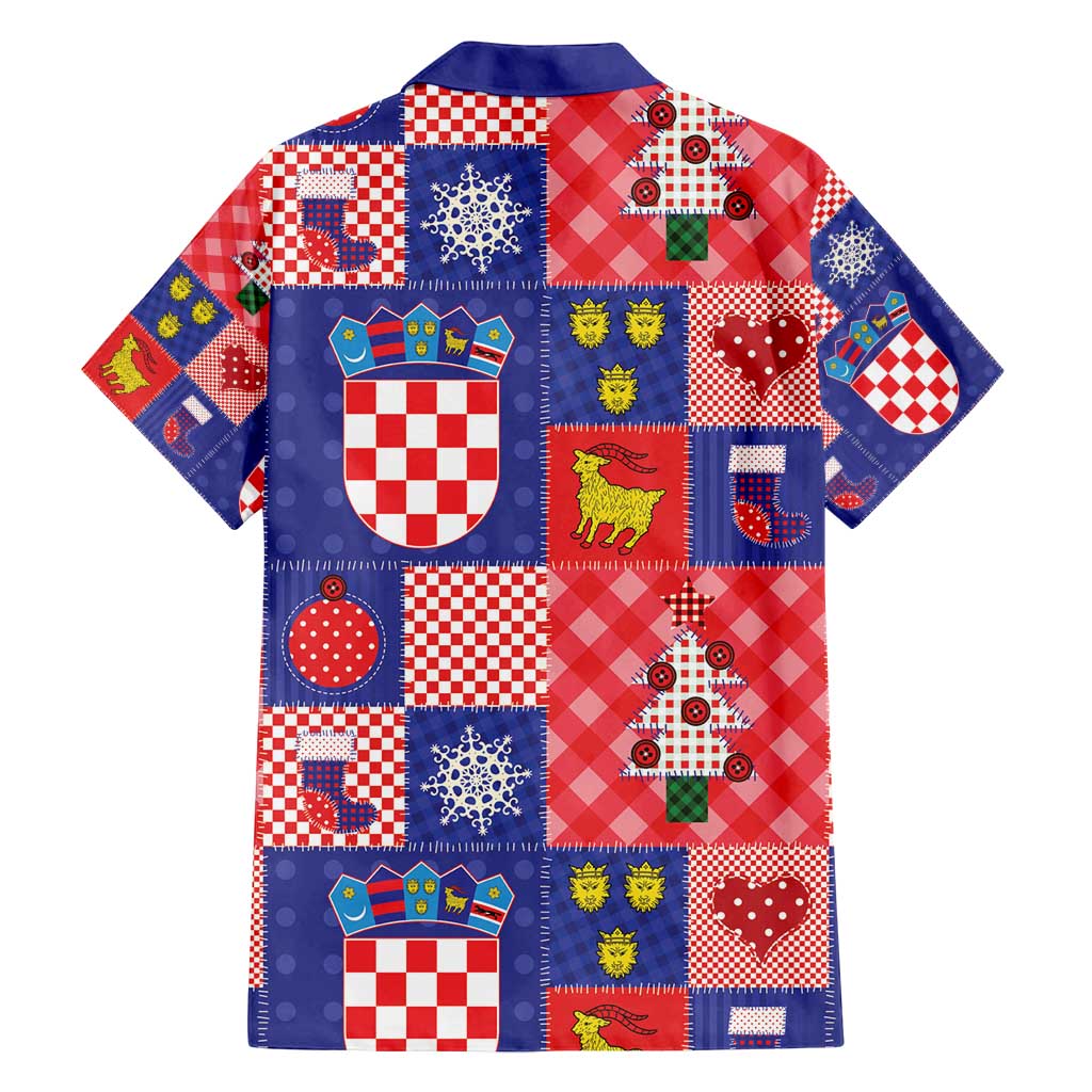 Croatia Christmas Patchwork Family Matching Tank Maxi Dress and Hawaiian Shirt - Wonder Print Shop