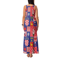 Croatia Christmas Patchwork Family Matching Tank Maxi Dress and Hawaiian Shirt - Wonder Print Shop