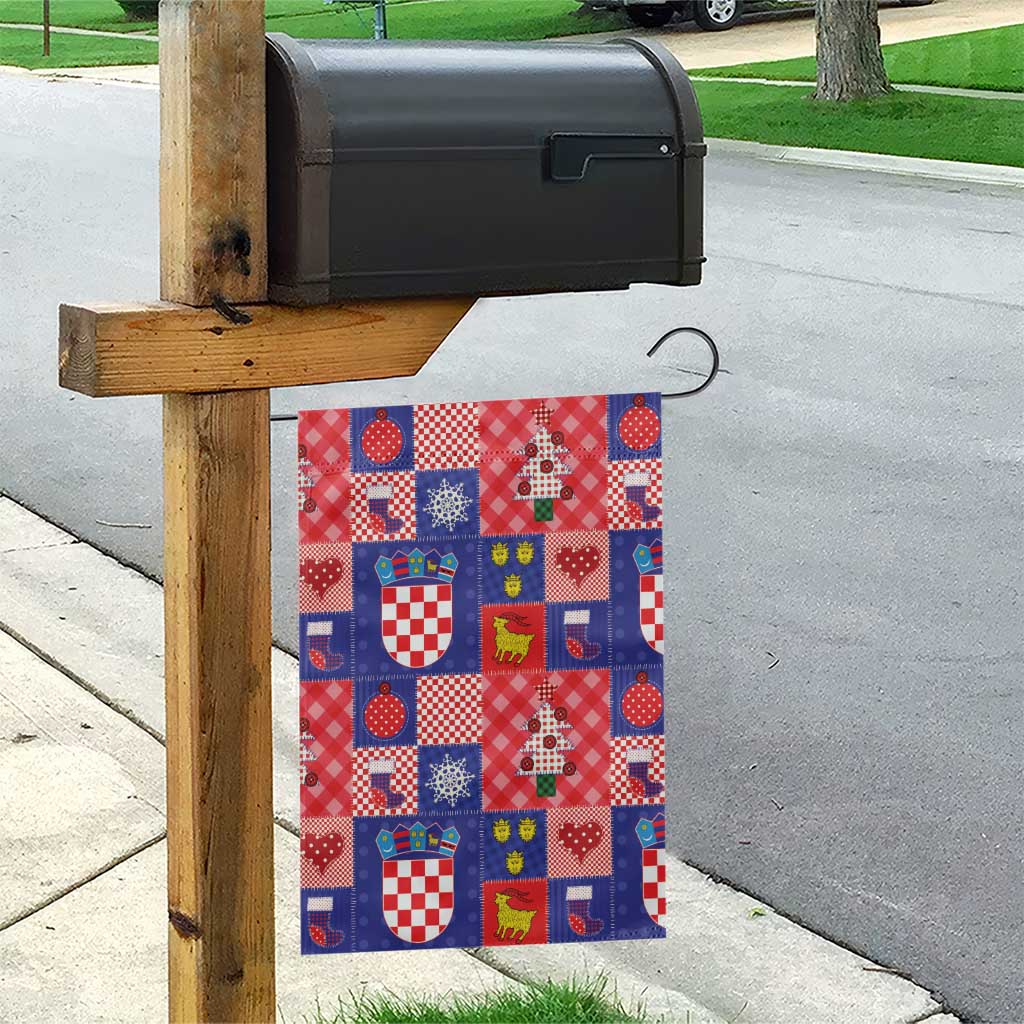 Croatia Christmas Patchwork Garden Flag - Wonder Print Shop