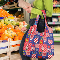 Croatia Christmas Patchwork Grocery Bag - Wonder Print Shop