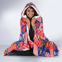 Croatia Christmas Patchwork Hooded Blanket - Wonder Print Shop