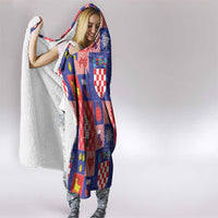 Croatia Christmas Patchwork Hooded Blanket - Wonder Print Shop