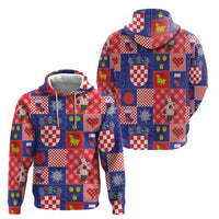 Croatia Christmas Patchwork Hoodie - Wonder Print Shop