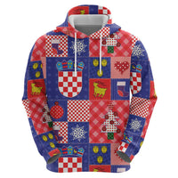 Croatia Christmas Patchwork Hoodie - Wonder Print Shop