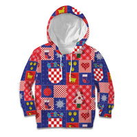 Croatia Christmas Patchwork Kid Hoodie - Wonder Print Shop
