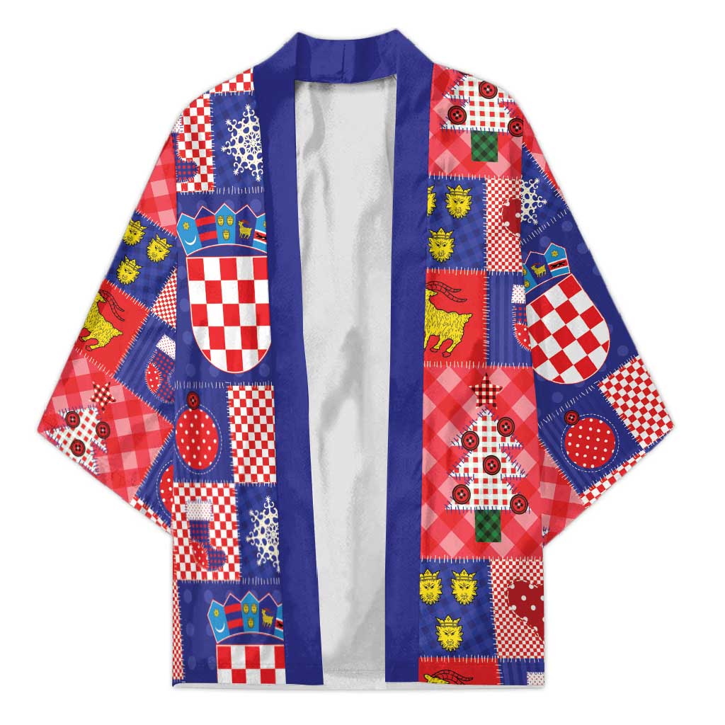 Croatia Christmas Patchwork Kimono - Wonder Print Shop