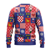 Croatia Christmas Patchwork Ugly Christmas Sweater - Wonder Print Shop