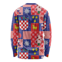 Croatia Christmas Patchwork Long Sleeve Shirt - Wonder Print Shop