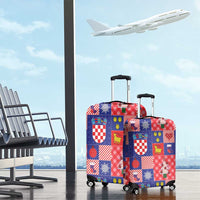 Croatia Christmas Patchwork Luggage Cover - Wonder Print Shop