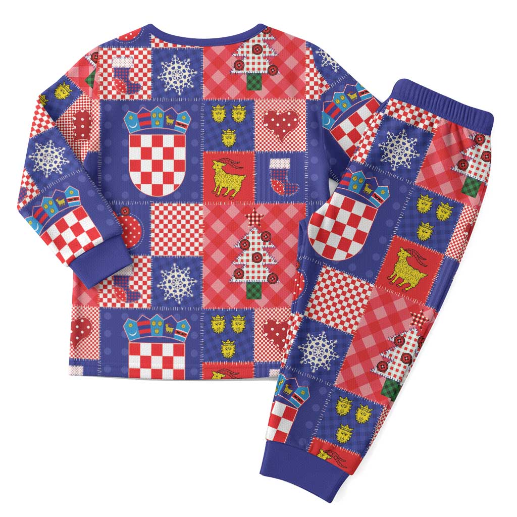 Croatia Christmas Patchwork Christmas Pajama Set - Wonder Print Shop