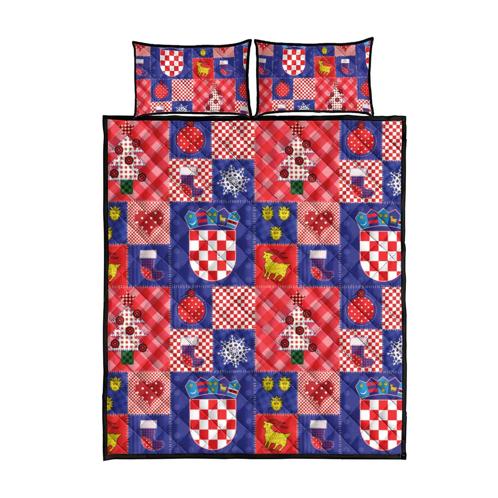 Croatia Christmas Patchwork Quilt Bed Set - Wonder Print Shop