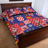 Croatia Christmas Patchwork Quilt Bed Set - Wonder Print Shop