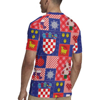 Croatia Christmas Patchwork Rugby Jersey - Wonder Print Shop